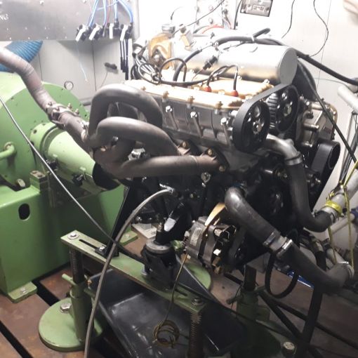 Abarth engine on test bench